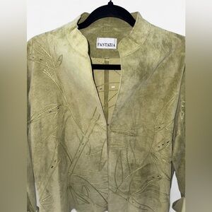 Women's Green Fantazia suede Jacket size M